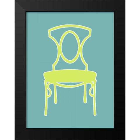 Small Graphic Chair I Black Modern Wood Framed Art Print by Zarris, Chariklia