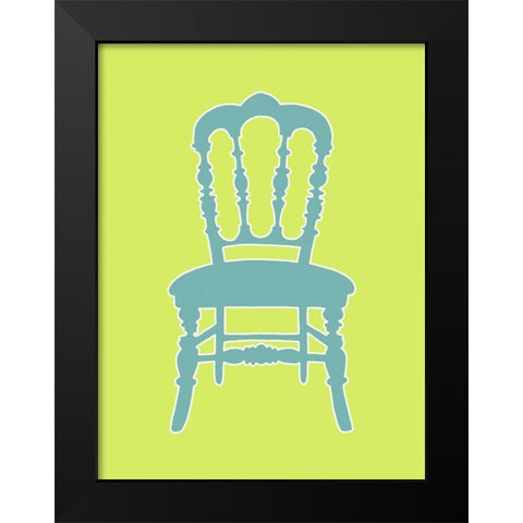 Small Graphic Chair III Black Modern Wood Framed Art Print by Zarris, Chariklia