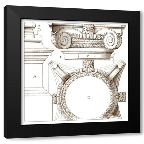Small Corinthian Detail IV Black Modern Wood Framed Art Print by Vision Studio