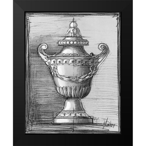 Custom Classical Sketch IV Black Modern Wood Framed Art Print by Harper, Ethan
