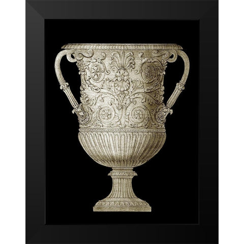 Small Garden Antiquities V (AH) Black Modern Wood Framed Art Print by Vision Studio