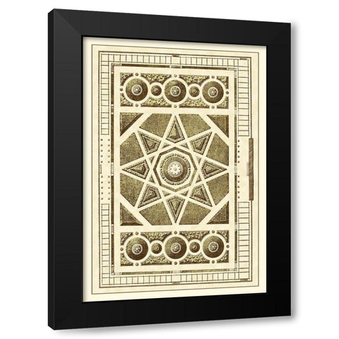 Small Garden Maze VI Black Modern Wood Framed Art Print by Blondel, J.F.