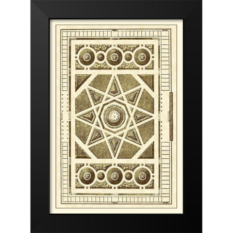 Small Garden Maze VI Black Modern Wood Framed Art Print by Blondel, J.F.