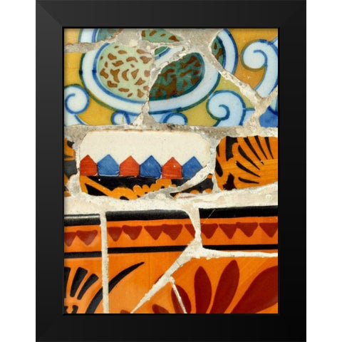 Mosaic Fragments II Black Modern Wood Framed Art Print by Vision Studio