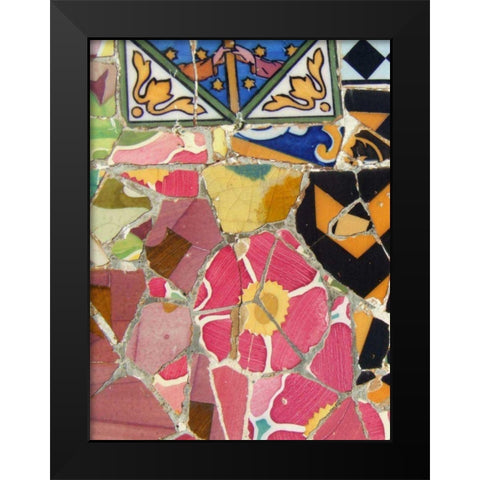 Mosaic Fragments III Black Modern Wood Framed Art Print by Vision Studio