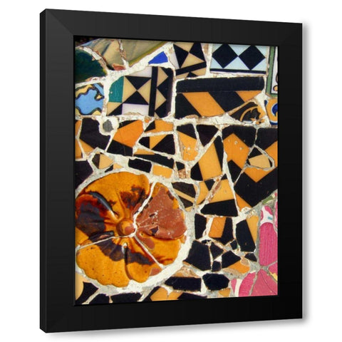 Mosaic Fragments IV Black Modern Wood Framed Art Print with Double Matting by Vision Studio
