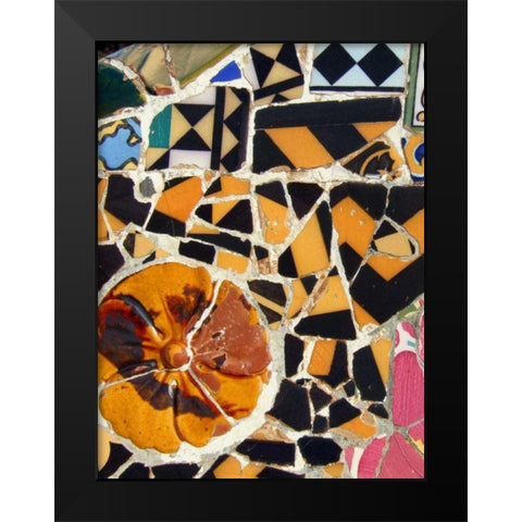 Mosaic Fragments IV Black Modern Wood Framed Art Print by Vision Studio