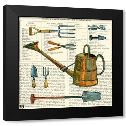 Garden Can Black Modern Wood Framed Art Print by Joyner, Ginny