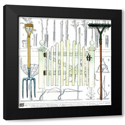 Garden Gate I Black Modern Wood Framed Art Print with Double Matting by Joyner, Ginny