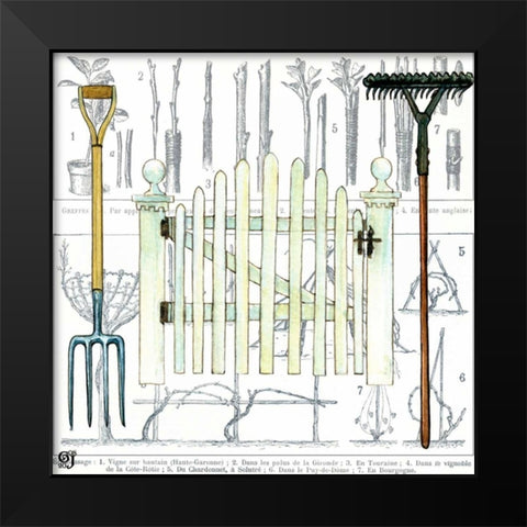 Garden Gate I Black Modern Wood Framed Art Print by Joyner, Ginny