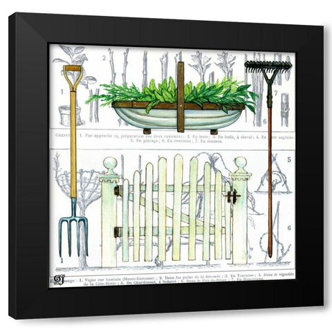 Garden Gate II Black Modern Wood Framed Art Print by Joyner, Ginny