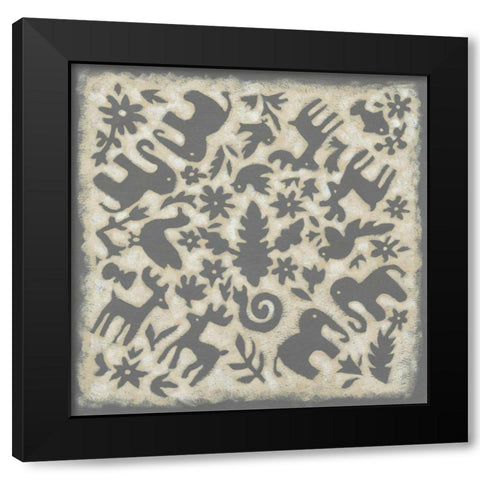 Folk Story in Grey Black Modern Wood Framed Art Print with Double Matting by Zarris, Chariklia