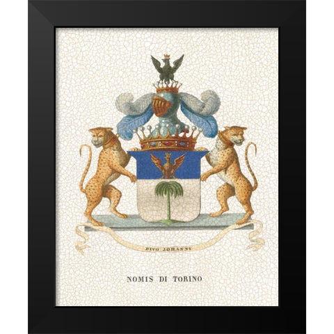 Stately Heraldry II Black Modern Wood Framed Art Print by Vision Studio
