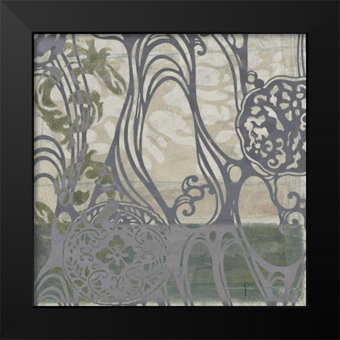 Small Medallions and Damask III Black Modern Wood Framed Art Print by Goldberger, Jennifer