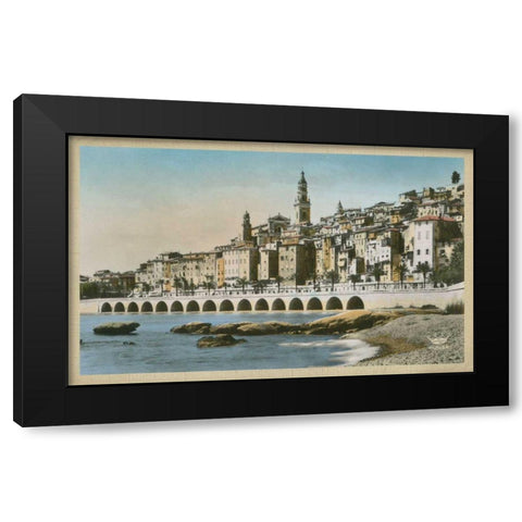 The Cote dAzur I Black Modern Wood Framed Art Print by Unknown