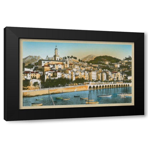 The Cote dAzur III Black Modern Wood Framed Art Print by Unknown