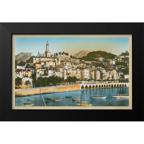 The Cote dAzur III Black Modern Wood Framed Art Print by Unknown