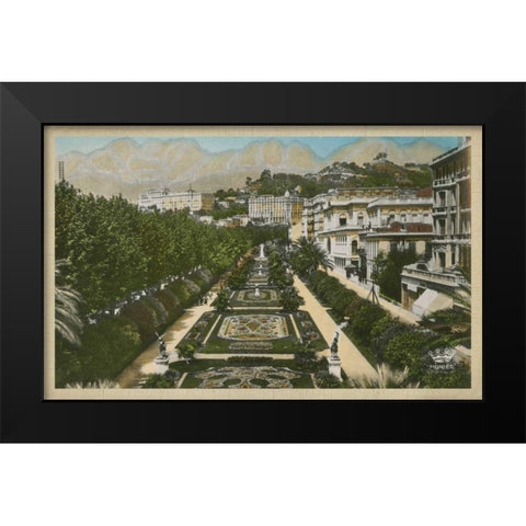 The Cote dAzur V Black Modern Wood Framed Art Print by Unknown