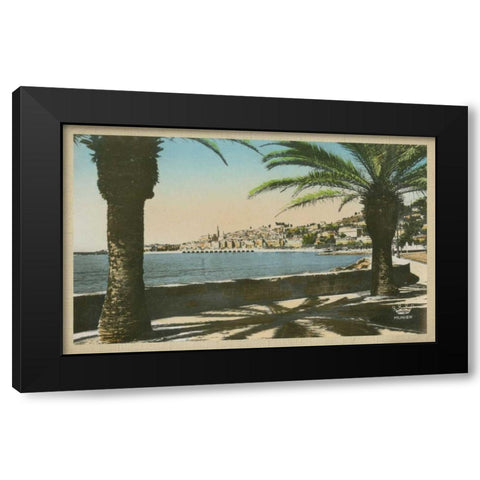 The Cote dAzur VI Black Modern Wood Framed Art Print by Unknown