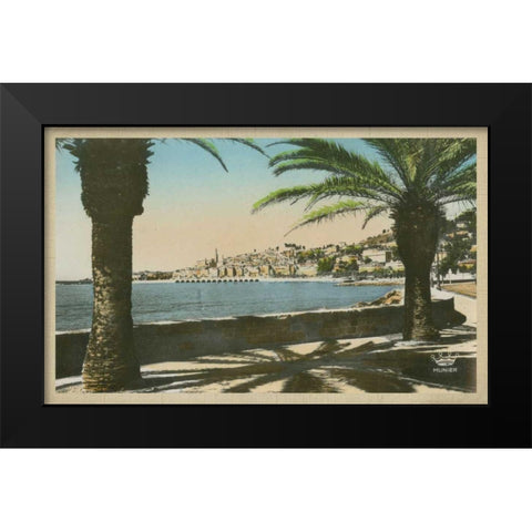 The Cote dAzur VI Black Modern Wood Framed Art Print by Unknown