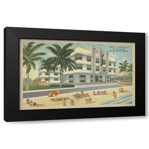 Miami Beach III Black Modern Wood Framed Art Print by Unknown