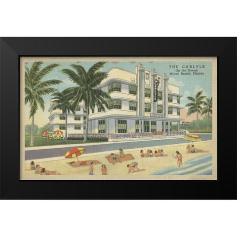 Miami Beach III Black Modern Wood Framed Art Print by Unknown