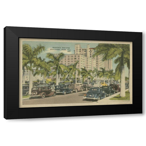 Miami Beach VII Black Modern Wood Framed Art Print by Unknown