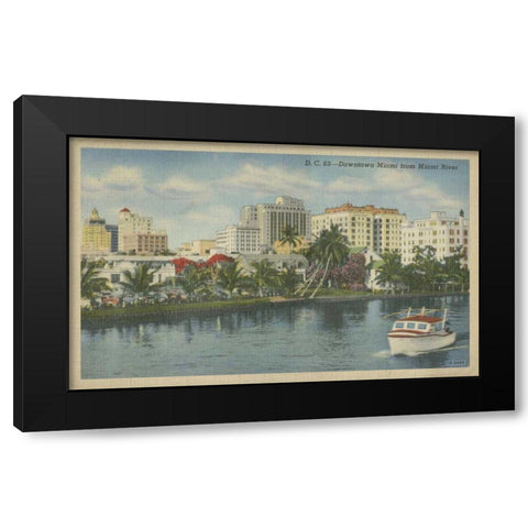 Miami Beach VIII Black Modern Wood Framed Art Print with Double Matting by Unknown