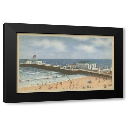 Atlantic City, NJ- I Black Modern Wood Framed Art Print with Double Matting by Unknown
