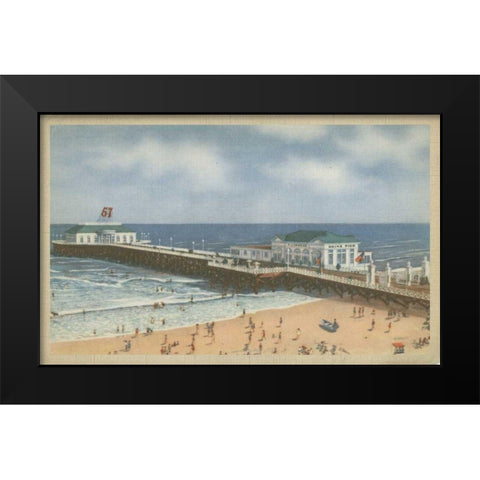 Atlantic City, NJ- I Black Modern Wood Framed Art Print by Unknown