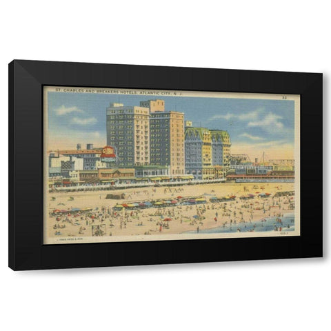Atlantic City, NJ- V Black Modern Wood Framed Art Print by Unknown