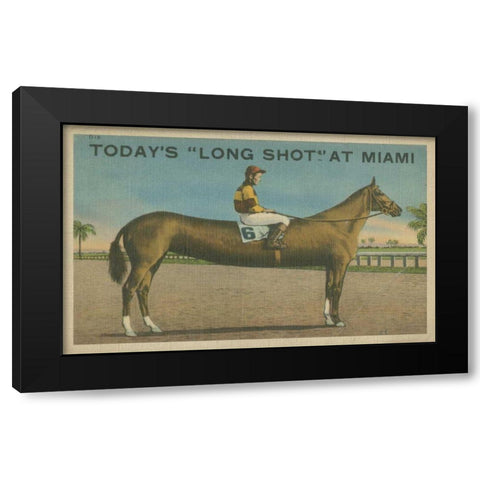 Long Shot Black Modern Wood Framed Art Print with Double Matting by Unknown