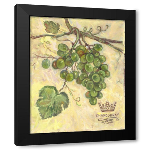 Chardonnay Black Modern Wood Framed Art Print with Double Matting by Kasun, Theresa