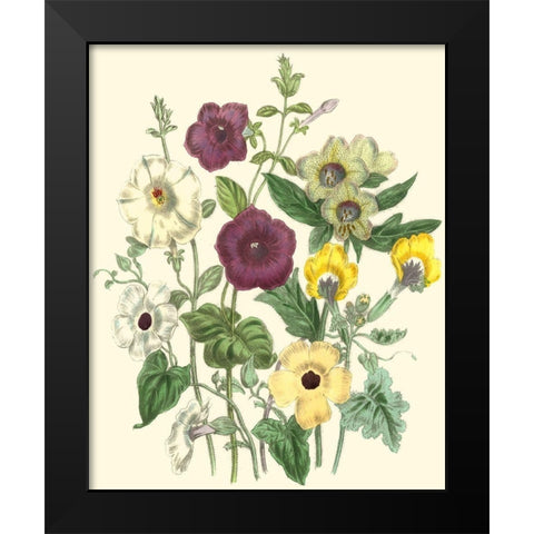 Summer Flowers IV Black Modern Wood Framed Art Print by Unknown
