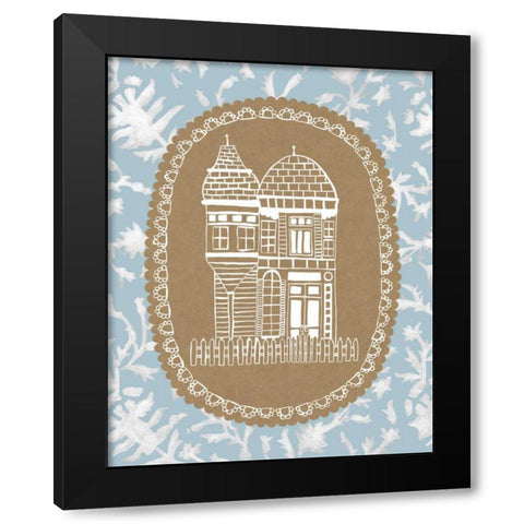 Averys Dollhouse I Black Modern Wood Framed Art Print by Zarris, Chariklia