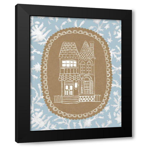 Averys Dollhouse III Black Modern Wood Framed Art Print by Zarris, Chariklia