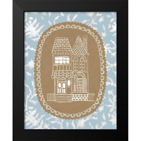 Averys Dollhouse III Black Modern Wood Framed Art Print by Zarris, Chariklia