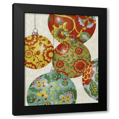 Christmas Cheer I Black Modern Wood Framed Art Print with Double Matting by Zarris, Chariklia