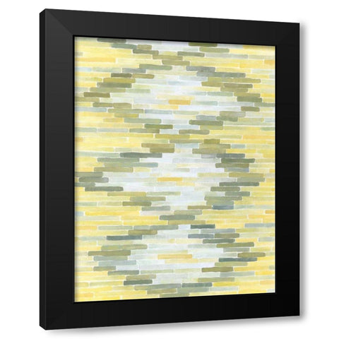 Green and Yellow Reflection I Black Modern Wood Framed Art Print by Meagher, Megan