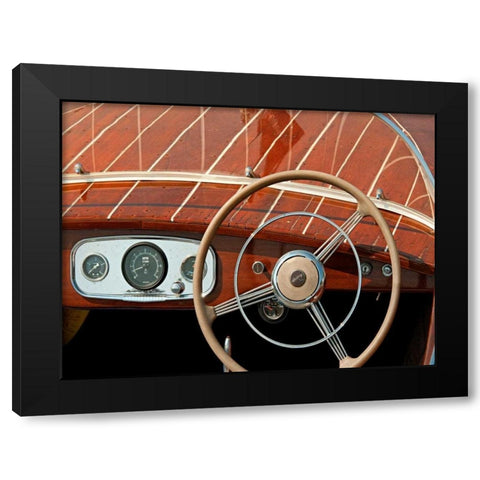 Antique Boating II Black Modern Wood Framed Art Print with Double Matting by Head, Danny