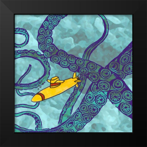 Misadventure I Black Modern Wood Framed Art Print by Ludwig, Alicia