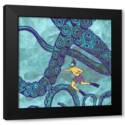 Misadventure III Black Modern Wood Framed Art Print by Ludwig, Alicia