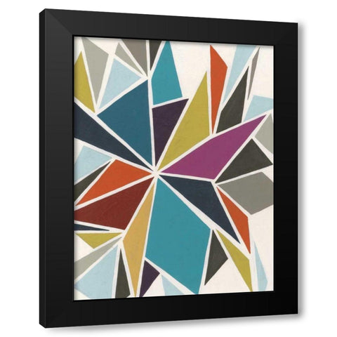 Pinwheel II Black Modern Wood Framed Art Print by Vess, June Erica
