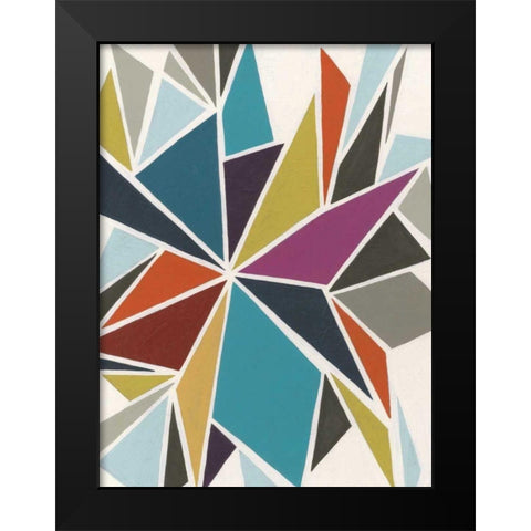 Pinwheel II Black Modern Wood Framed Art Print by Vess, June Erica