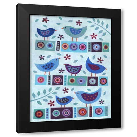 All in a Row Black Modern Wood Framed Art Print with Double Matting by Conway, Kim