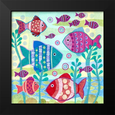 Ocean Fish I Black Modern Wood Framed Art Print by Conway, Kim