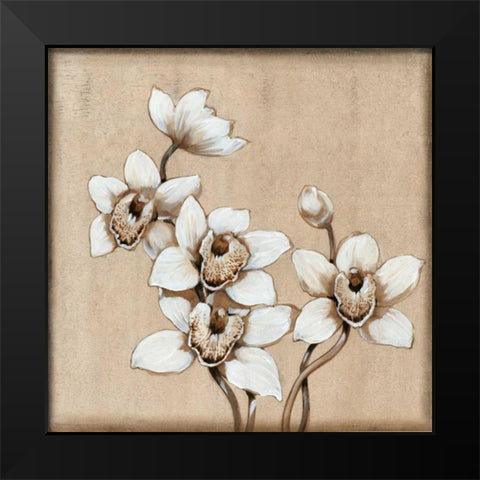 White Orchid I Black Modern Wood Framed Art Print by OToole, Tim