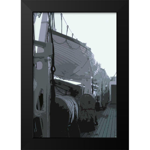 Caribbean Vessel III Black Modern Wood Framed Art Print by Longley, Carolyn