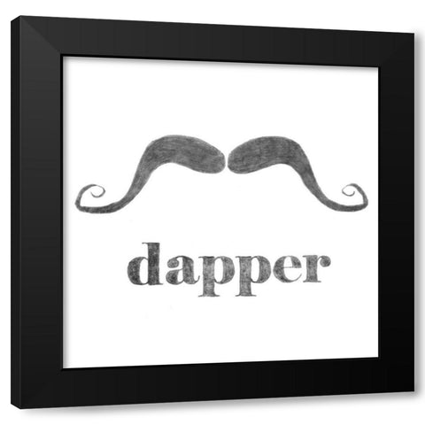 Dapper Black Modern Wood Framed Art Print with Double Matting by Johnson, Jason