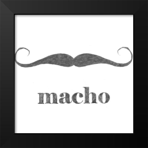 Macho Black Modern Wood Framed Art Print by Johnson, Jason